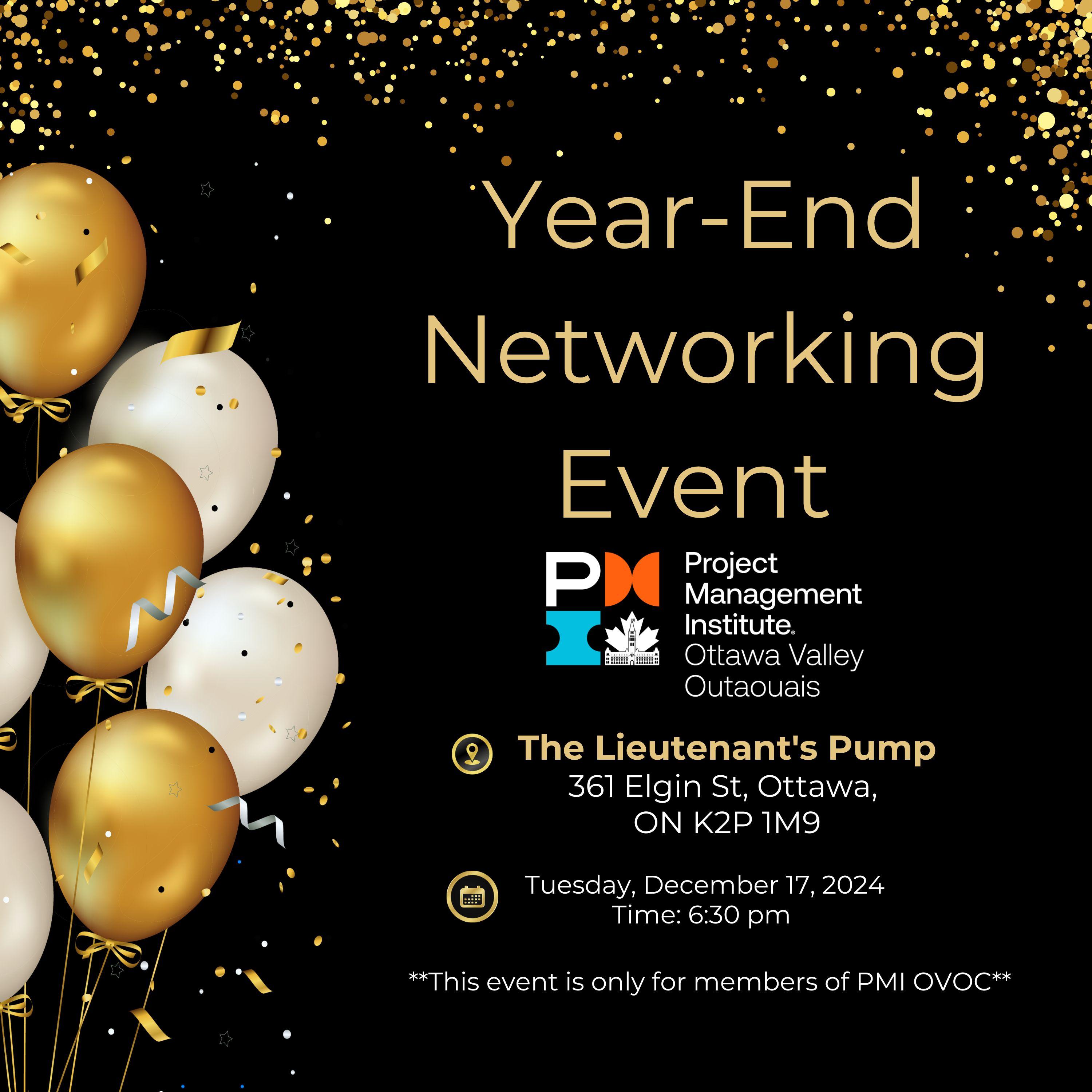Year-End Networking Event | PMI Ottawa Valley Outaouais Chapter